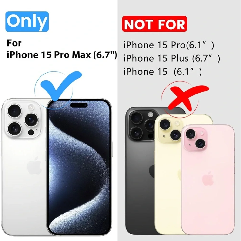Temdan‎ for iPhone 15 Pro Max Case Clear